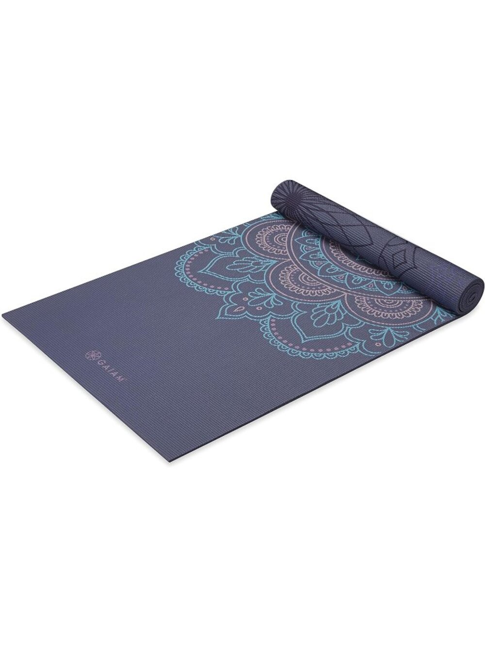 New Gaiam Yoga Mat - Premium 6mm Print Reversible Extra Thick Non Slip Exercise